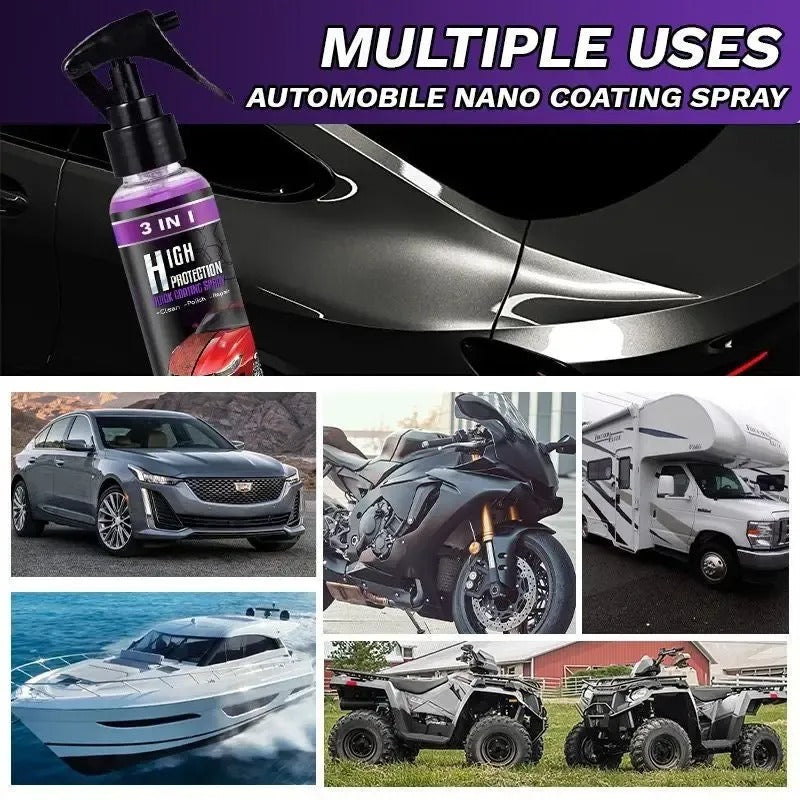 3 In 1 High Protection Quick Car Coating Ceramic Spray (Buy 1 Get 1 Free)