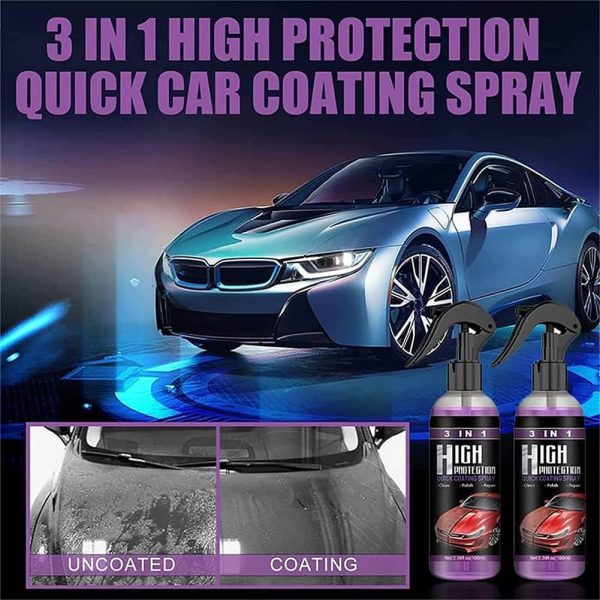 3 In 1 High Protection Quick Car Coating Ceramic Spray (Buy 1 Get 1 Free)
